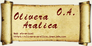 Olivera Aralica vizit kartica